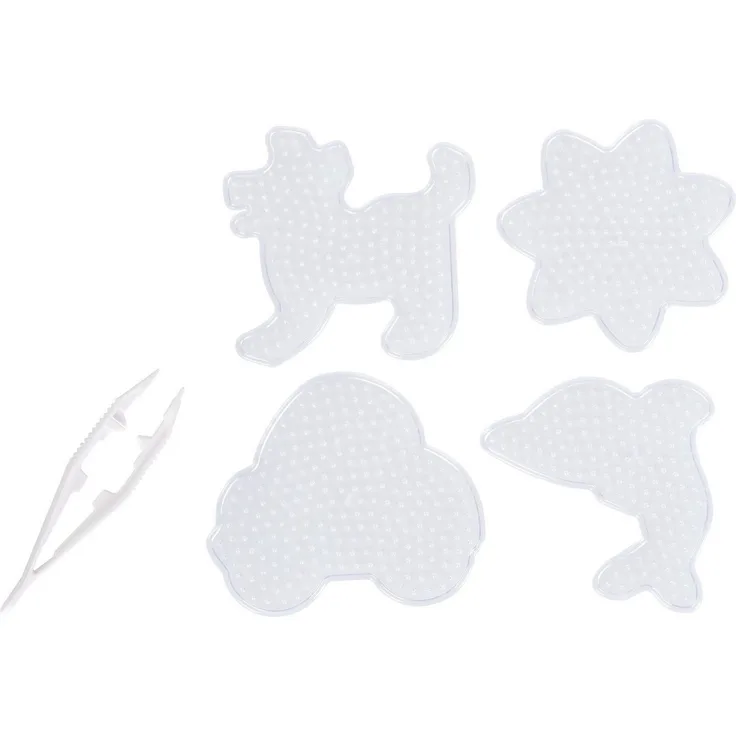 Knorr Prandell Bügelperlen Steckplatten-Set Figuren, 5 Teile - Kunststoff, für Kinder geeignet