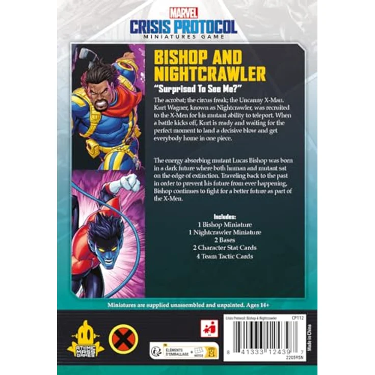 Atomic Mass Games AMGD2108 - Marvel: Crisis Protocol - Charakterpack mit Bishop und Nightcrawler, Miniaturenspiel für Sammelfiguren – Bild 4