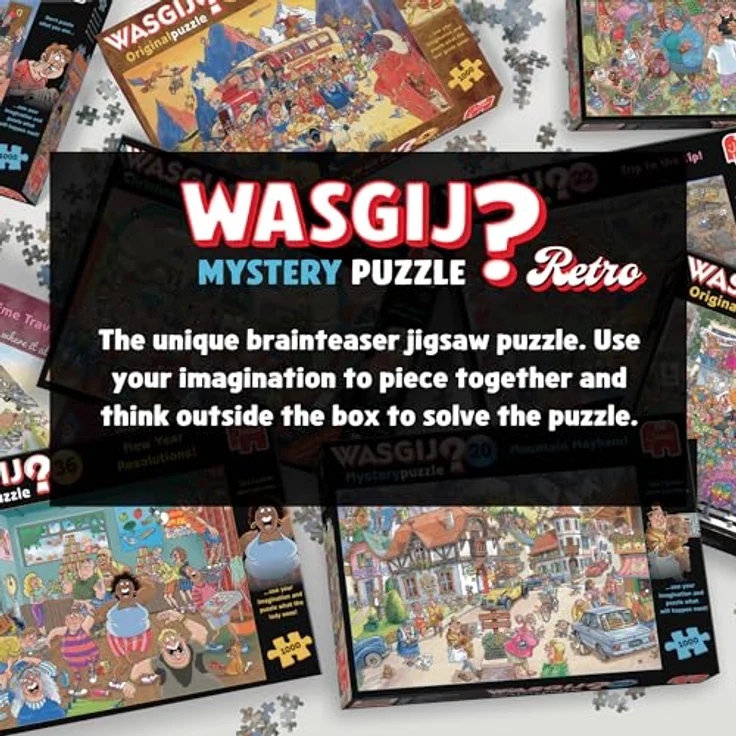Wasgij Retro Mystery 9, Zugüberfall Puzzle, 1000 Teile aus 100% recyceltem Karton, ideales Geschenk für Puzzle-Enthusiasten – Bild 4