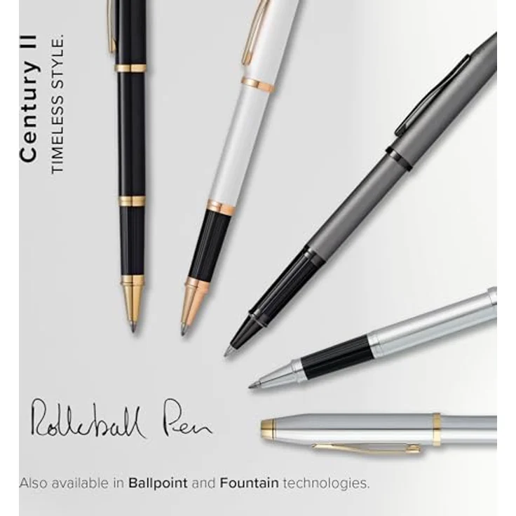Cross CENTURY Rollerball Pen, Weiß-Roségold mit elegantem Design und komfortablem Griff – Bild 7