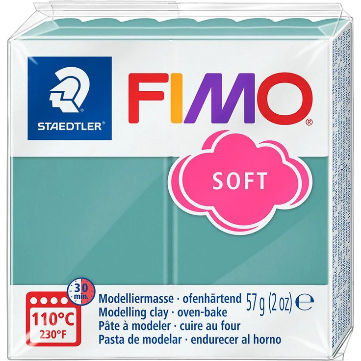 FIMO Modelliermasse soft Basisfarben, 57 g - Universell einsetzbare Modelliermasse, ideal für kunstvolle Schmuckstücke und Deko