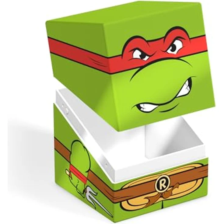 Ultimate Guard Squaroes - Squaroe Teenage Mutant Ninja Turtlesâ„¢ 004 - Raphael, Sammelbox für bis zu 100 Spielkarten, hergestellt aus 78% erneuerbaren Rohstoffen, Maße: 98,5 x 76 x 75 mm – Bild 4