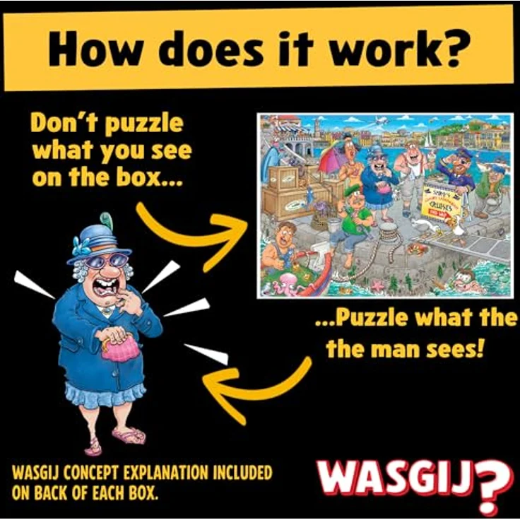 Wasgij Original 47, Bootschaos - 1000 Teile Puzzle, einzigartiges Konzept für Erwachsene, 68 x 49 cm – Bild 4