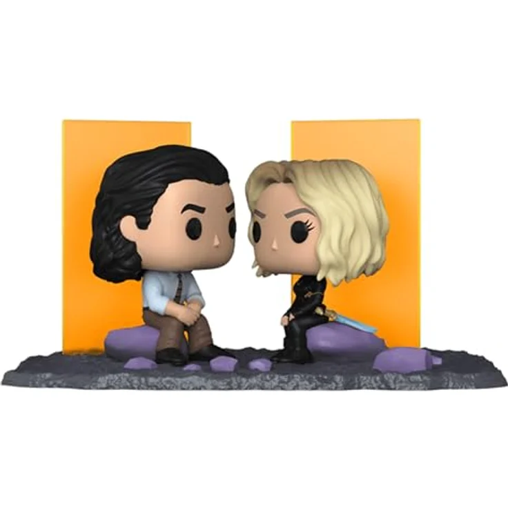 Funko Pop Marvel Moment Loki & Sylvie, exklusive Sammelfigur, transparent, ca. 12 cm hoch, 20 cm lang – Bild 2