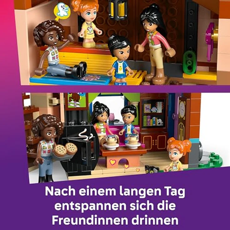 LEGO Friends 42654 Ponyhof & Stall Bausatz, Spielset mit 727 Teilen, Heulift und Zubehör für Pferdefans, Mehrfarbig – Bild 5