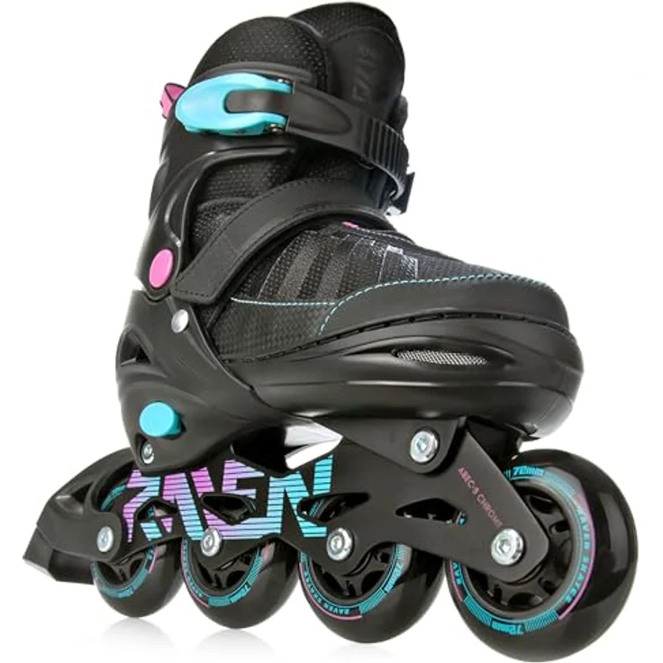 RAVEN Inlineskates Inliner Raven Oxen verstellbaer Größe Abec9 Aluminiumchassis (Mint/Pink, 34-37) – Bild 4