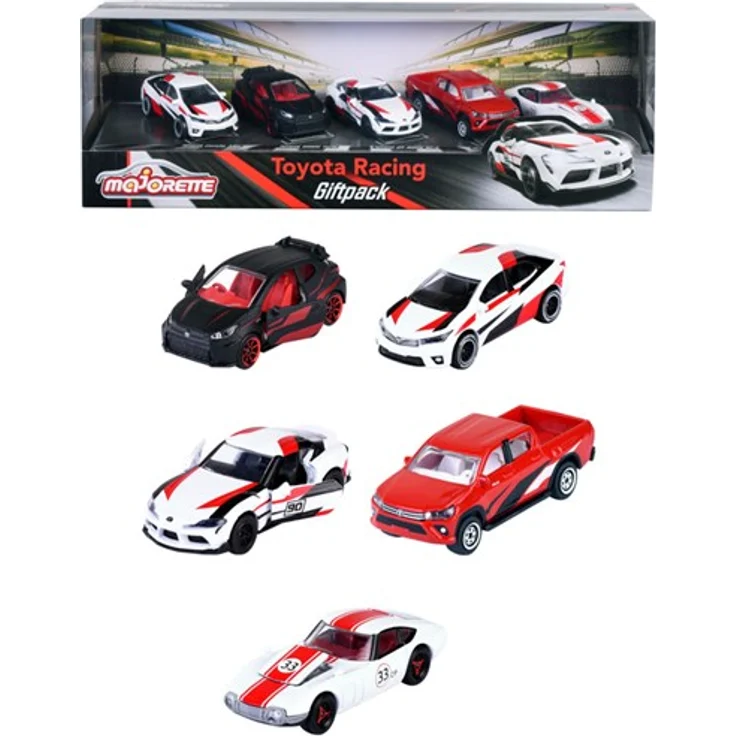 Majorette Toyota Racing 5 Pieces Giftpack, 5-teiliges Set aus Metallspielzeugautos mit Freilauf-Funktion, 7.5 cm, geeignet ab 3 Jahren – Bild 8