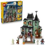 LEGO Creator 31167 Geisterhaus Bausatz, 3-in-1 Set mit 736 Teilen, 5 Minifiguren, Mehrfarbig