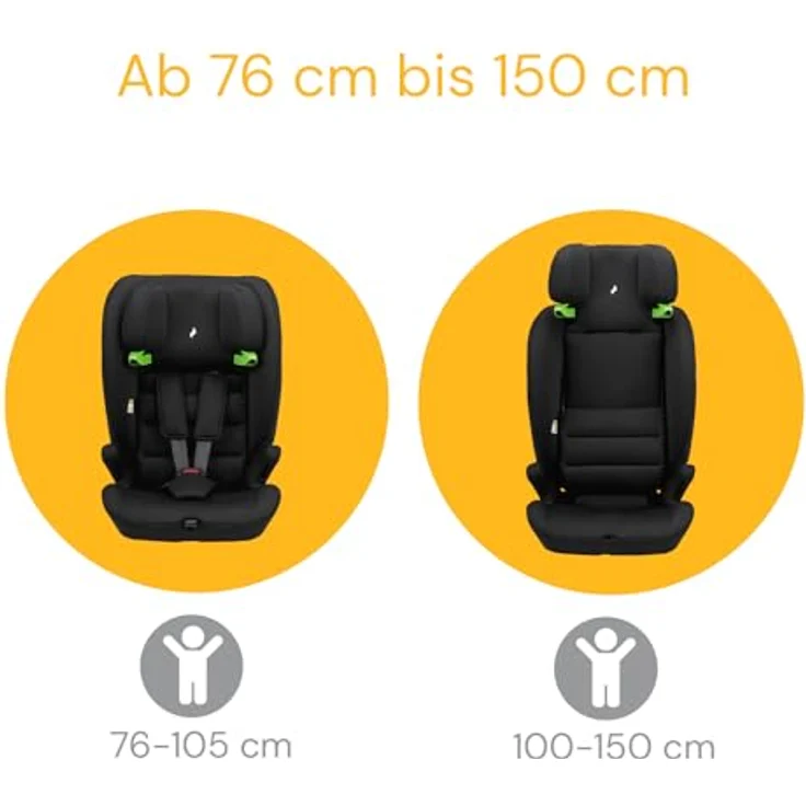 Osann Autokindersitz Lupo Isofix i-Size, erhöhter Seitenaufprallschutz, 14-fach höhenverstellbare Kopfstütze, für Kinder 76-150 cm, blau – Bild 4