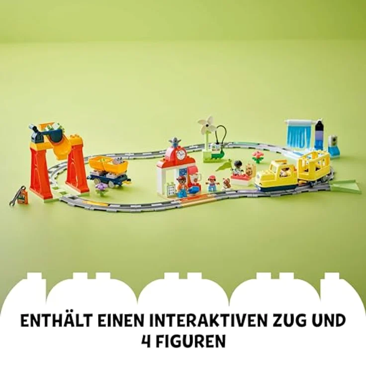 LEGO® Große interaktive Eisenbahn (10428), LEGO DUPLO Town Konstruktionsspielsteine, (103 St), Made in Europe – Bild 4