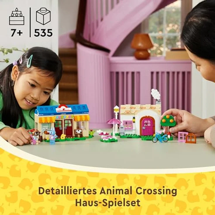 LEGO Animal Crossing Nooks Laden und Sophies Haus Set, kreatives Spielzeug für Kinder mit 2 Mini-Figuren, Geschenk für Mädchen und Jungen ab 7 Jahren 77050 – Bild 2
