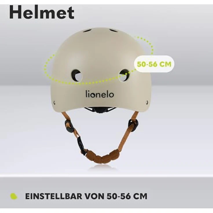 Lionelo Helmet Kinderfahrradhelm, verstellbar 50-56 cm, Kinnschutz, Intertek zertifiziert, Größe S, für Mädchen und Jungen - Preisvergleich – Bild 3