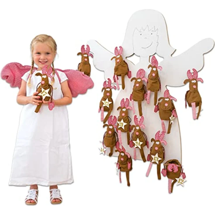 Betzold Elchbeutel Adventskalender-Set, 24 Stück, waschbare Geschenktüten für Advent und Weihnachten – Bild 3