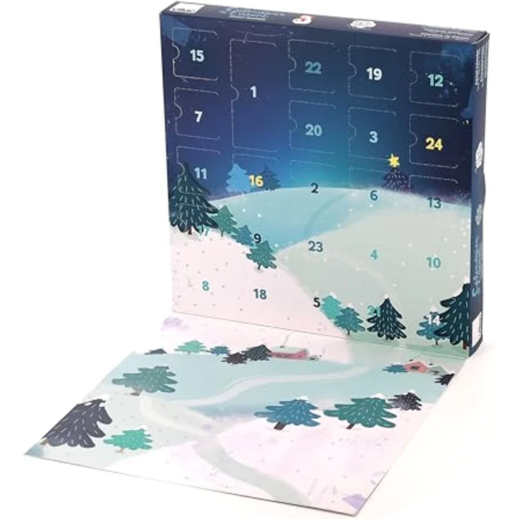 Vilac Adventskalender "Touche et trouve", 24-tägiger Spielkalender mit Holzfiguren und Spielkarten, 35 × 5 × 35 cm, für Kinder ab 2 Jahren – Bild 6