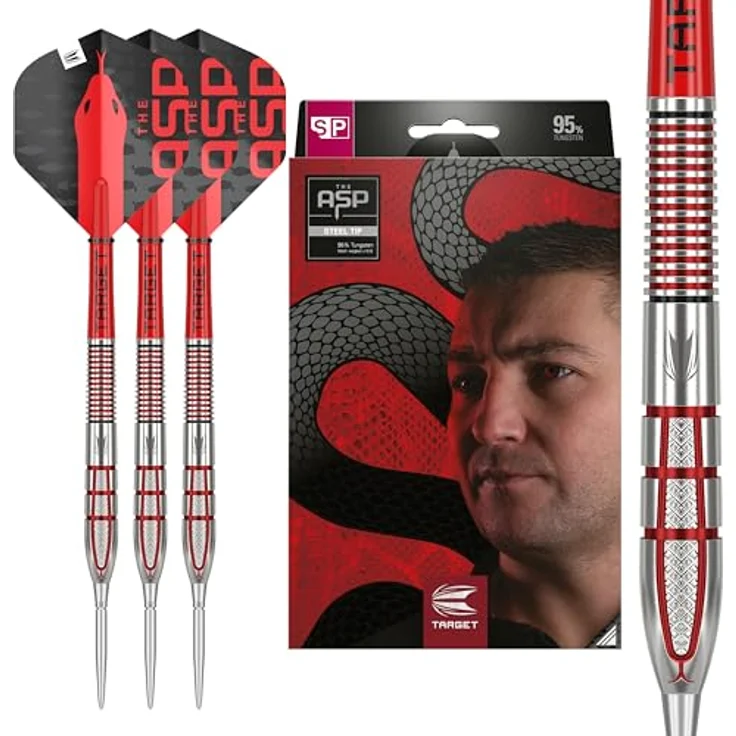 Target Darts Nathan Aspinall Gen 2, 95% Wolfram Steeldarts 24g mit Swiss Point-System und lebenslanger Garantie – Bild 1