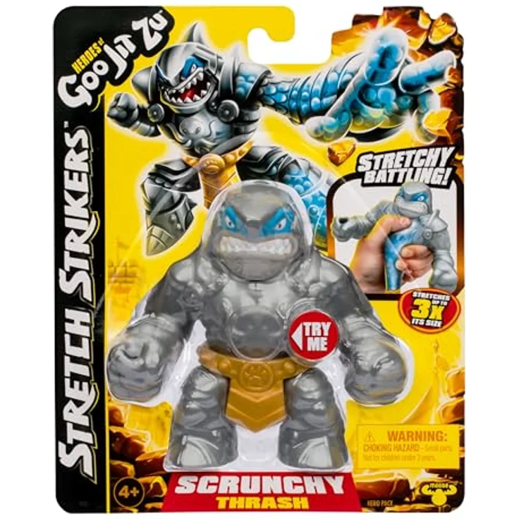 Heroes of Goo Jit Zu Stretch Striker Helden-Packung Thrash, Dehnbare Actionfigur mit elastischer Füllung, bis zu 3-fache Größe dehnbar, Sammelfiguren Serie mit 5 Charakteren – Bild 2