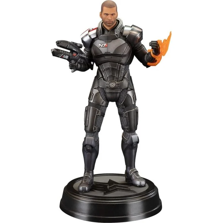DARK HORSE COMICS Mass Effect PVC Statue Commander John Shepard, 23 cm, mit 2 austauschbaren Köpfen und Paragon/Renegade-Basis – Bild 1