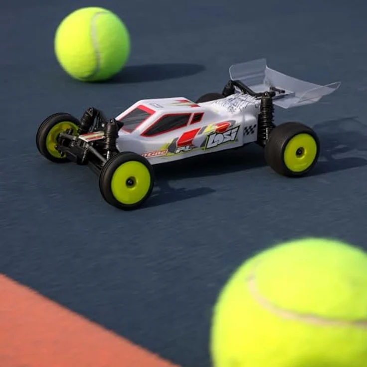 Losi Micro-B 1:24 RTR Buggy, 2WD mit Aluminium Chassis und Öldruckfederbeinen, weiß – Bild 9