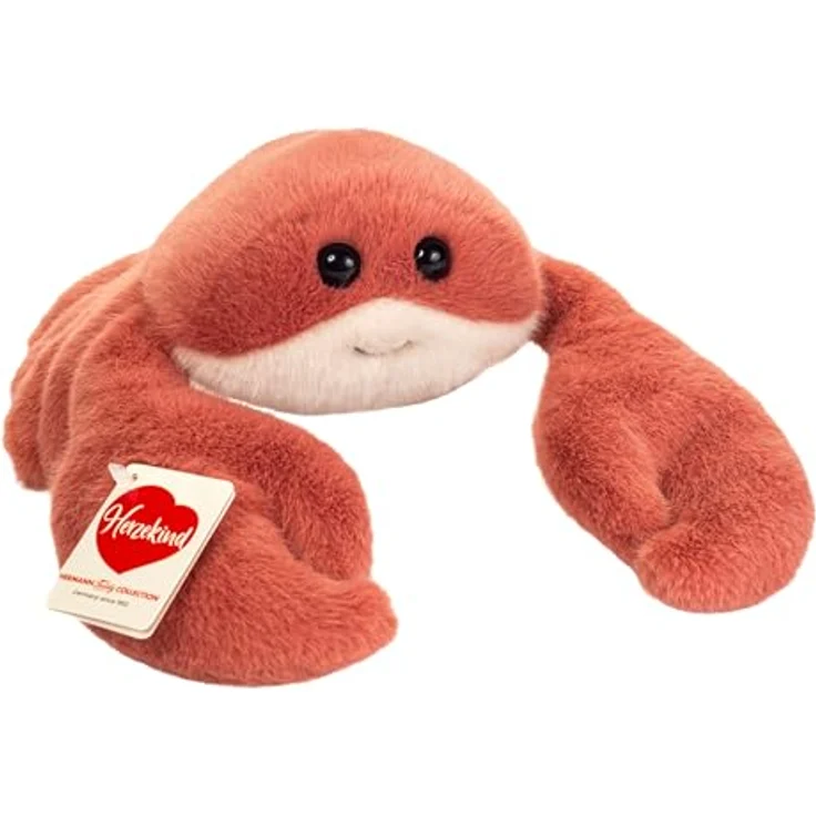 Teddy Hermann Krabbe Kiko, Kuscheltier aus weichem Plüsch, rot/weiß, 20 cm, maschinenwaschbar bis 30°C – Bild 1