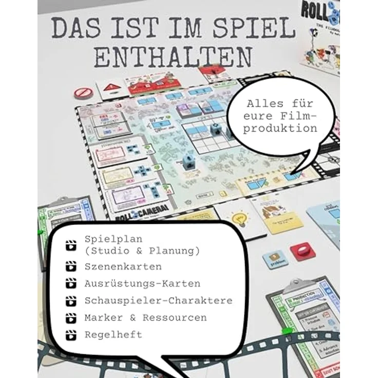 Kobold Spieleverlag Roll Camera! Brettspiel für 1-4 Spieler, ab 10 Jahren, Spieldauer 45-90 Minuten, Deutsch – Bild 6