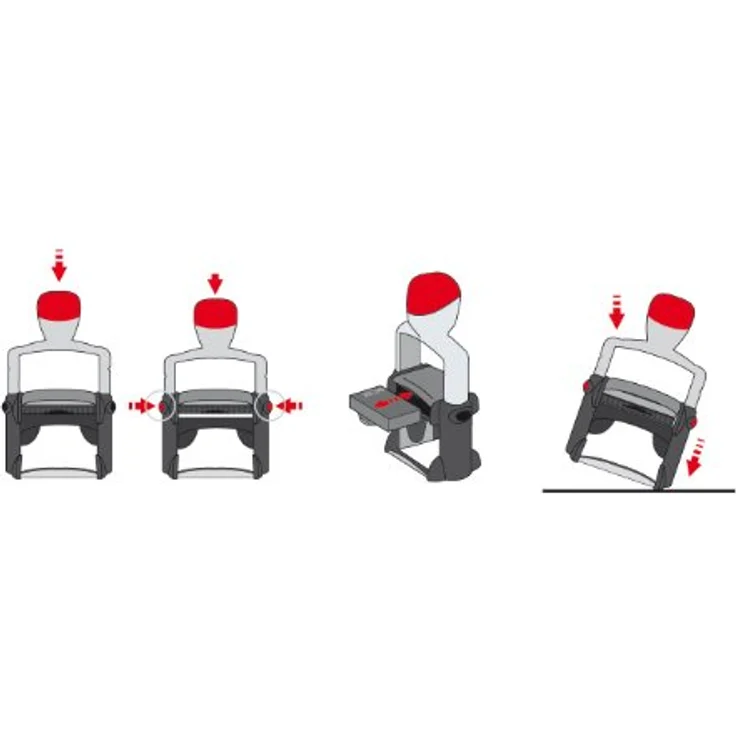 TRODAT Stempelkissen 81023, Set mit 2 schwarzen Stempelkissen für Professional Line Stempelersatzkissen 49 x 28 mm – Bild 2