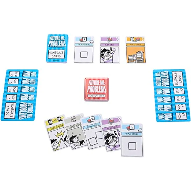 Future Me Problems - Sarah's Scribbles Kartenspiel mit 2 Kartendecks, 2 bis 4 Spieler, perfekt für Familienspiele, Spielzeug für Kinder, 7 Jahre, HPH14 – Bild 2