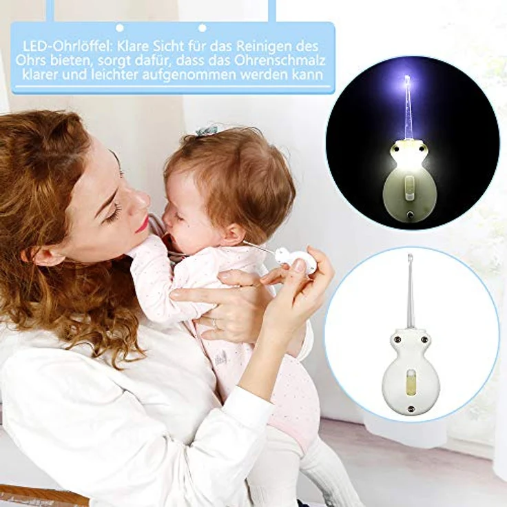 Lictin Babypflegeset 15 teilige Baby Pflegeset Neugeborene mit Fieberthermometer Nasensauger Kamm Nagelschere Baby Erstausstattung Pflegeset für Neugeborene (Grau) – Bild 6