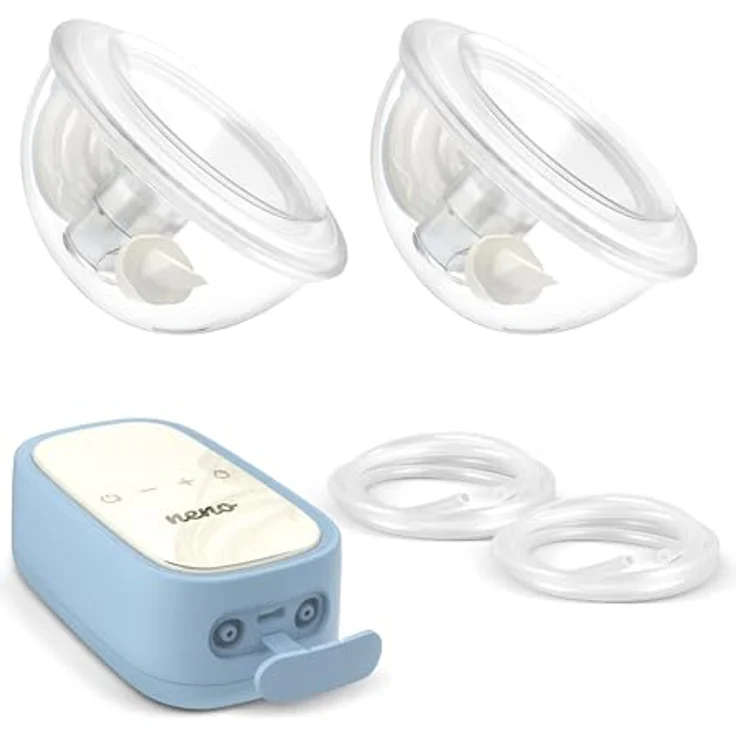 NENO Velo – Handfreie mobile Milchpumpe – USB-C, dreiphasiges Abpumpen, anpassbare Trichtergröße, intuitives Touchpanel – Bild 1