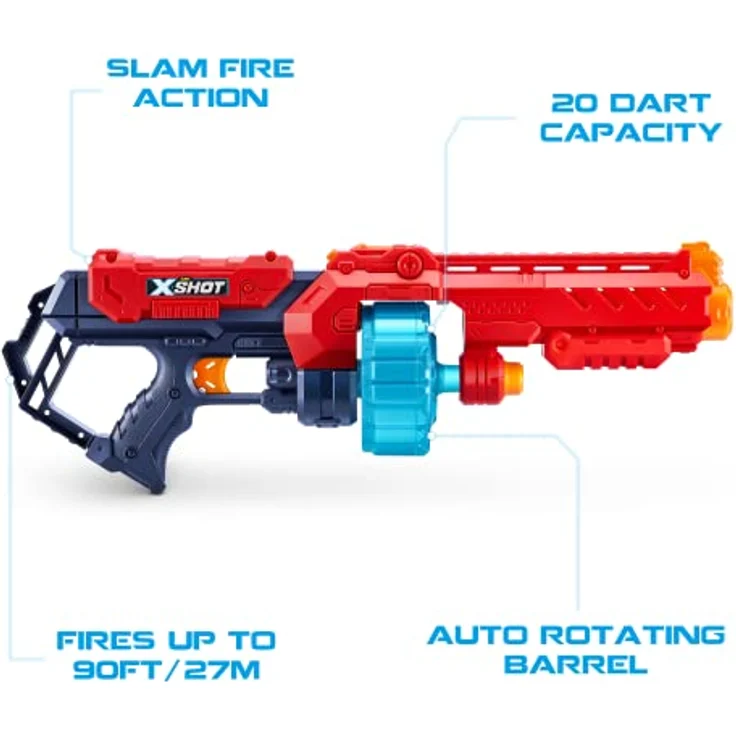 ZURU - XSHOT – Excel Turbo Fire – Pistole Pfeile Schaumstoff – Lieferung mit 48 Pfeilen – zieht bis zu 27 m – 36270-22 – Bild 3