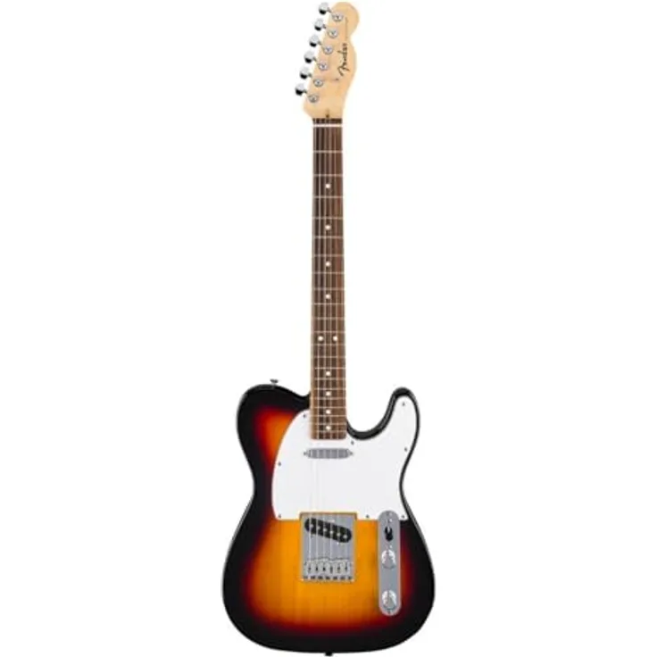 Fender Standard Telecaster, E-Gitarre im 3-Color Sunburst Design, komfortabler "Modern C" Hals, durch den Korpus geführte Brücke