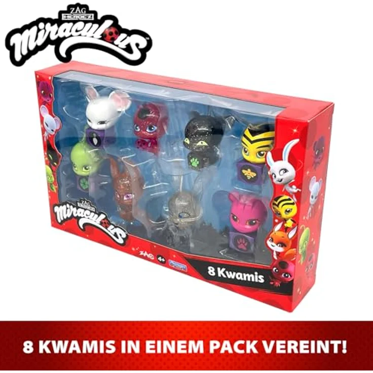 BANDAI Miraculous Kwami Set, Mini-Figuren Sammlung mit 8 detaillierten Kwamis, Spielzeug ab 4 Jahren, P50532 – Bild 4