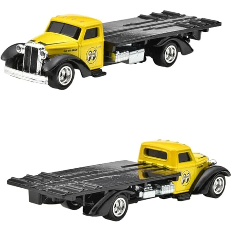 Mattel Hot Wheels Premium Collector Set, 4 Die-Cast Fahrzeuge, Speed Waze, Classic Hydroplane, Citroen H Van, Toyota Stout Drift Truck, detailreiche Designs in Fensterbox – Bild 3