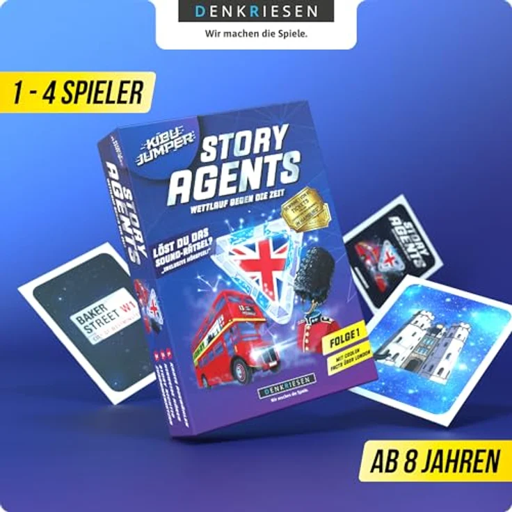 D&R Denkriesen KIBU JUMPER® - Story Agent - Wettlauf gegen die Zeit - London - Folge 1, Kartenspiel für ab 4 Jahren, mit spannender Handlung und strategischen Herausforderungen – Bild 3