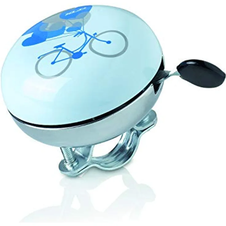 XLC Unisex – Erwachsene Fahrradglocke Mingun DD-M15 Durchmesser 83 mm DD-M09, Hellblau, One Size