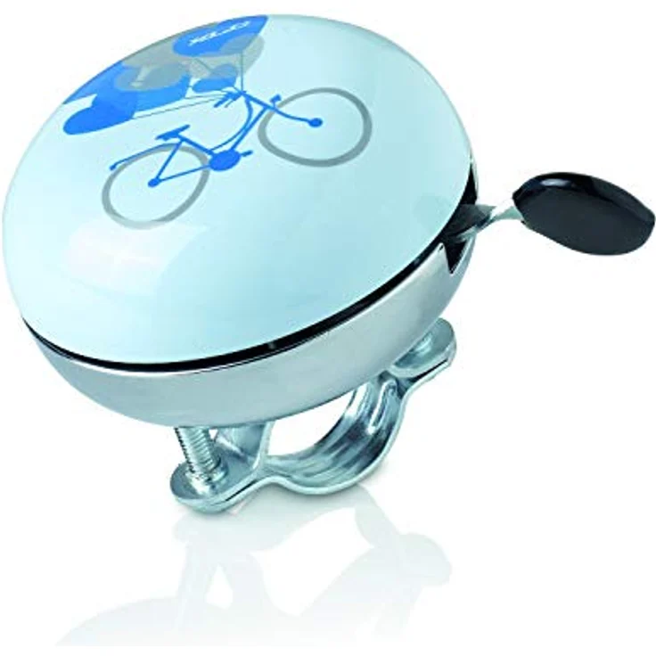 XLC Unisex – Erwachsene Fahrradglocke Mingun DD-M15 Durchmesser 83 mm DD-M09, Hellblau, One Size