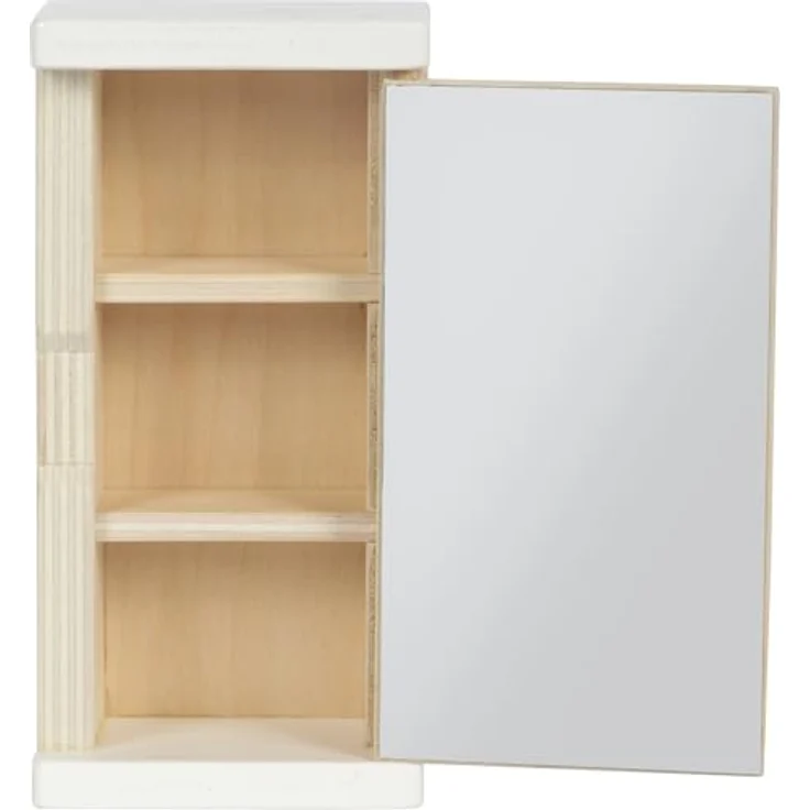 Small Foot Puppenhausmöbel Schlafzimmer, 12-tlg. Set mit Betten, Kleiderschrank und Accessoires in Naturholz – Bild 4