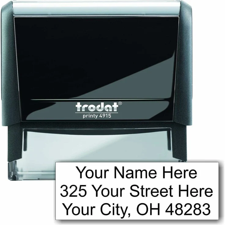 Trodat Stempel Textstempel printy 4915 selbstfärbend Schwarz, max. 7 Textzeilen, Klimaneutral