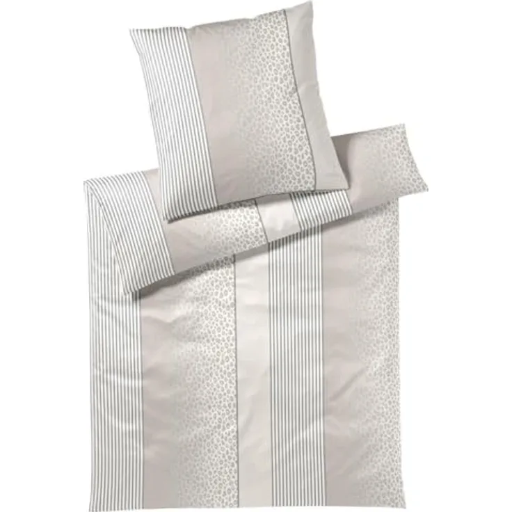 Joop! Bettwäsche Leo 4112 Cream - 07 Kissen 80x80 cm - Comfort-Satin im Leo-Design, 100% Baumwolle, Made in Germany