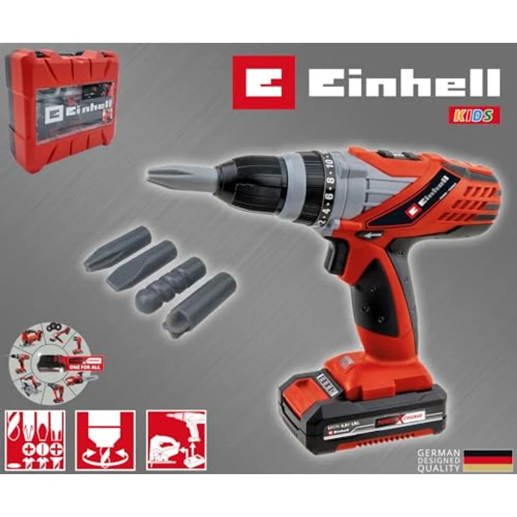 Happy People Kinder-Akkuschrauber EINHELL Kids, mit Licht- & Soundfunktion, im stabilen Koffer – Bild 1