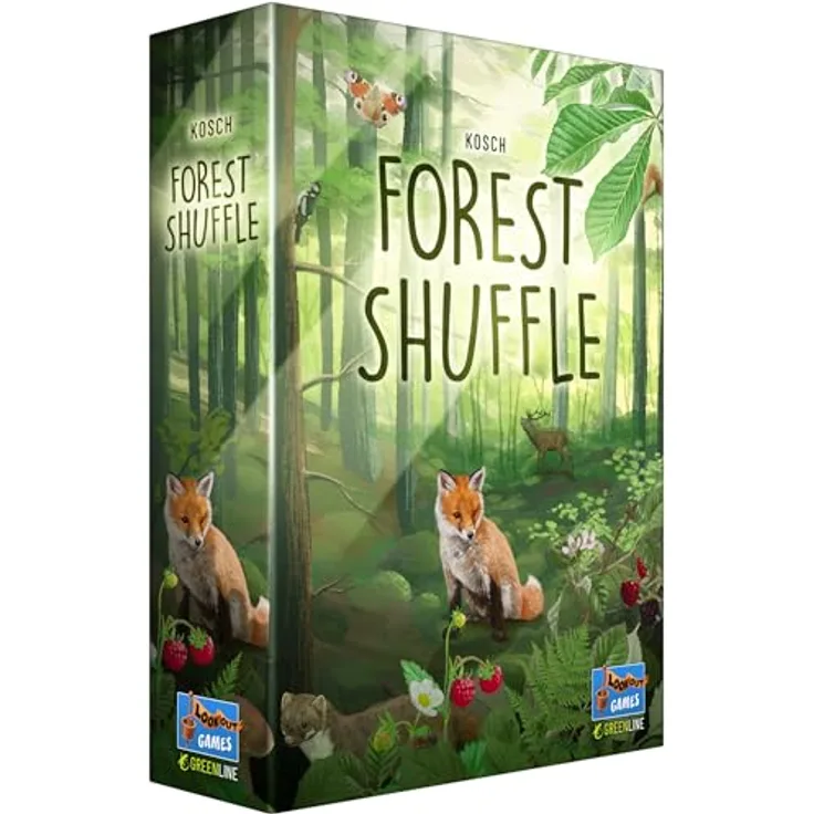 Lookout Spiele Waldmischen, strategisches Kartenspiel für 2-4 Spieler mit vielfältigem Waldbau und Tierattraktion