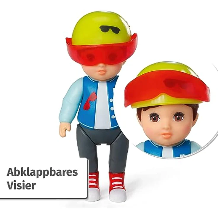 BABY born Minis, Minipuppe mit Roller, Spielset Scooter, 7 cm große Puppe Simon mit Roller und Helm, 906118, Zapf Creation – Bild 5
