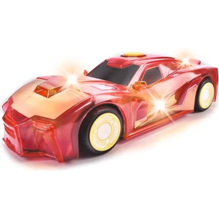 Jada Toys MarvEvi LOVE Light Hero Iron Man 1:32, Spielzeugauto mit Rückziehautomatik, Licht- und Soundfunktionen – Bild 1