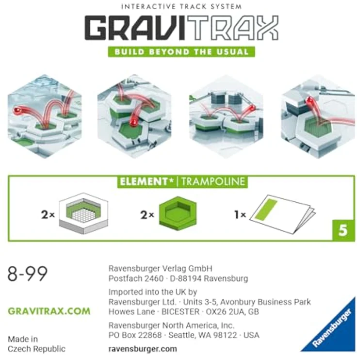 Ravensburger GraviTrax Element Trampolin - Zubehör für das Kugelbahnsystem. Kombinierbar mit allen GraviTrax Produktlinien, Starter-Sets, Extensions und Elements, Konstruktionsspielzeug ab 8 Jahren – Bild 5