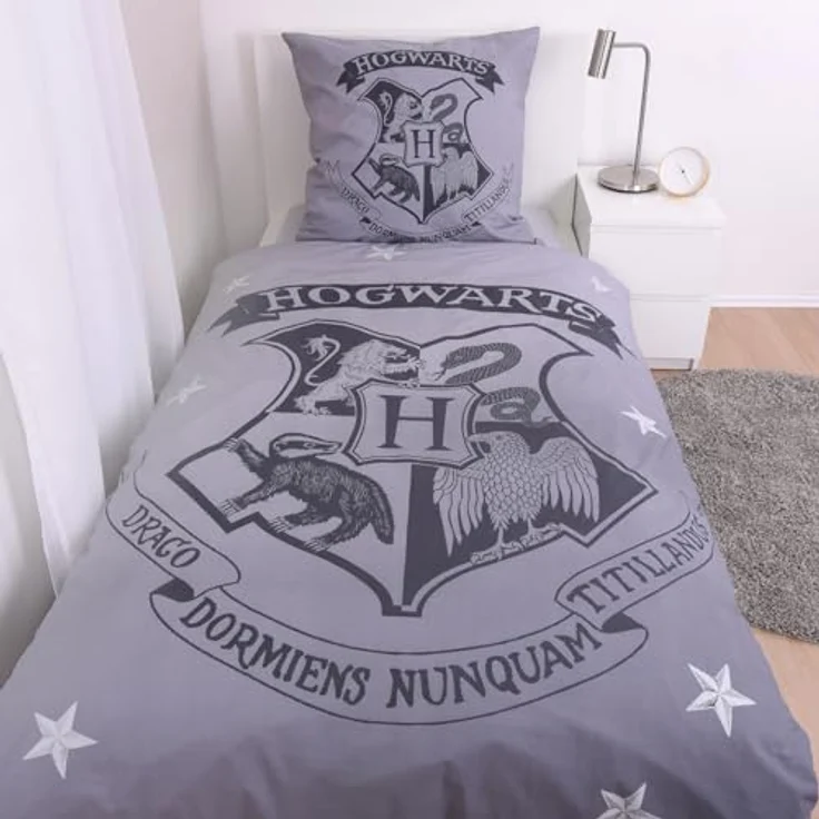 Herding Bettwäsche Harry Potter, Kopfkissenbezug 80 x 80 cm mit Wende-Motiv, Bettbezug 135 x 200 cm, Mit Reißverschluss, 100% Baumwolle/Renforcé – Bild 3