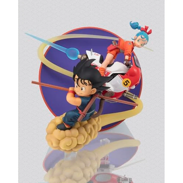 TAMASHII NATIONS Dragon Ball FiguartsZERO Son Goku & Bulma Sammelfigur, 170 mm mit transparenten Effekten und Magazin-Hintergrund, limitierte Auflage – Bild 2