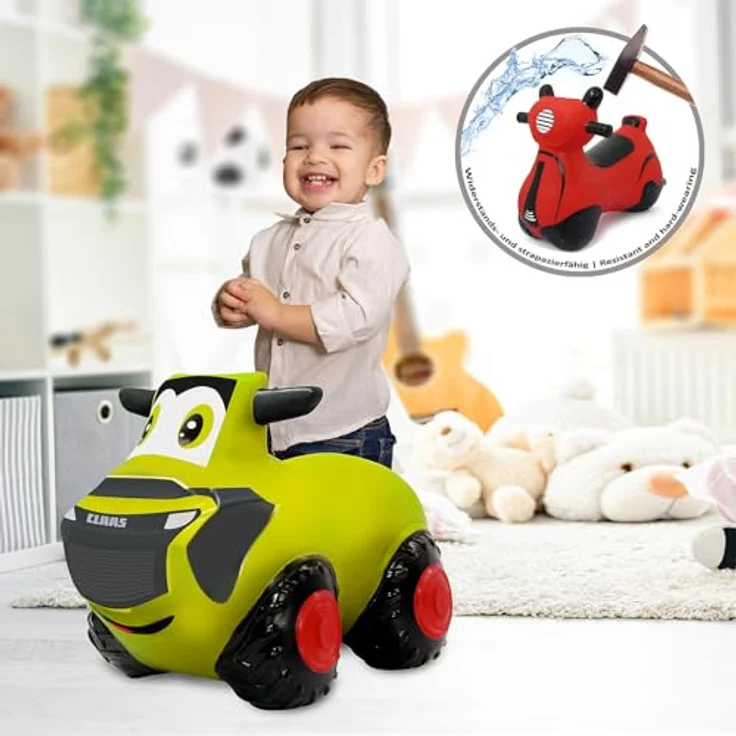 Jamara Claas Hüpftraktor mit Pumpe, Hüpftier für Kinder ab 12 Monaten, max. 50 kg, Grünton – Bild 2