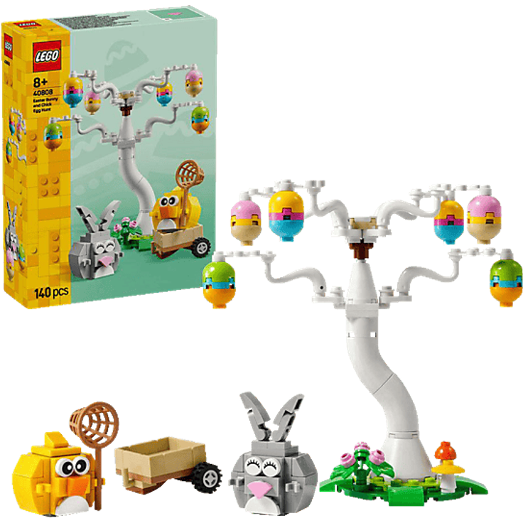LEGO 70808 Osterhase und Ostereisuche Bausatz, mit 140 Teilen, Mehrfarbig, kreatives Konstruktionsspielzeug für Kinder ab 8 Jahren