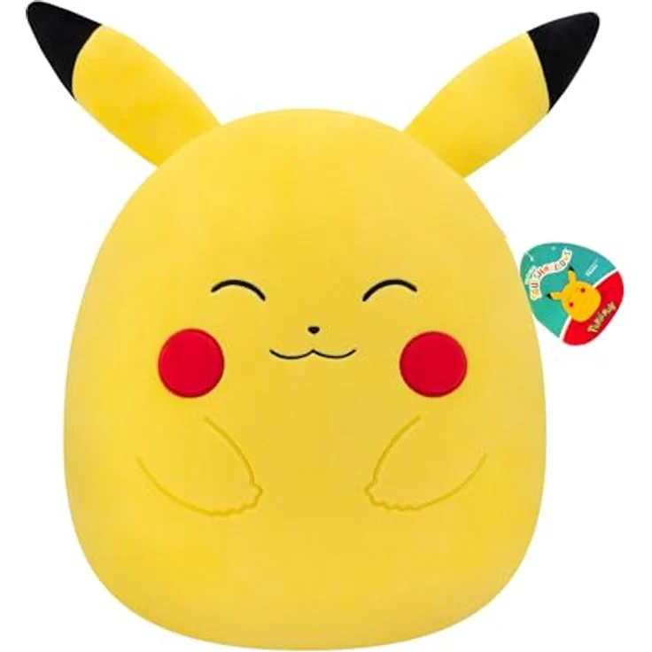 Jazwares Pokémon Squishmallows Plüschfigur Glückliches Pikachu, 35 cm, kuscheliges Plüschtier für Kinder ab 3 Jahren – Bild 1