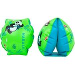 Nabaiji Schwimmflügel für Kinder, Grün, Panda bedruckt, Aufblasbare Schwimmhilfen 11-30 kg, Stabilität und Sicherheit beim Entdecken