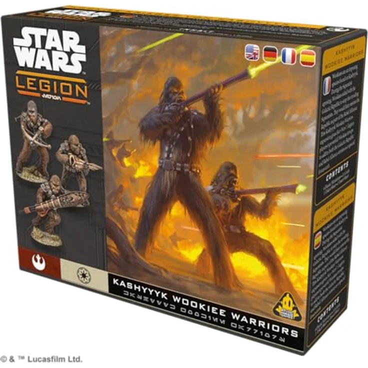 Atomic Mass Games AMGD1244 - Star Wars Legion - Kashyyyk Wookiee Warriors, Miniaturenspiel mit 6 Wookiee-Trupplern und 11 Karten, für 2 Spieler ab 14 Jahren – Bild 3